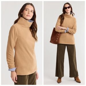 Dudley Stephens Vello Fleece Cobble Hill Turtleneck In Camel Size Small